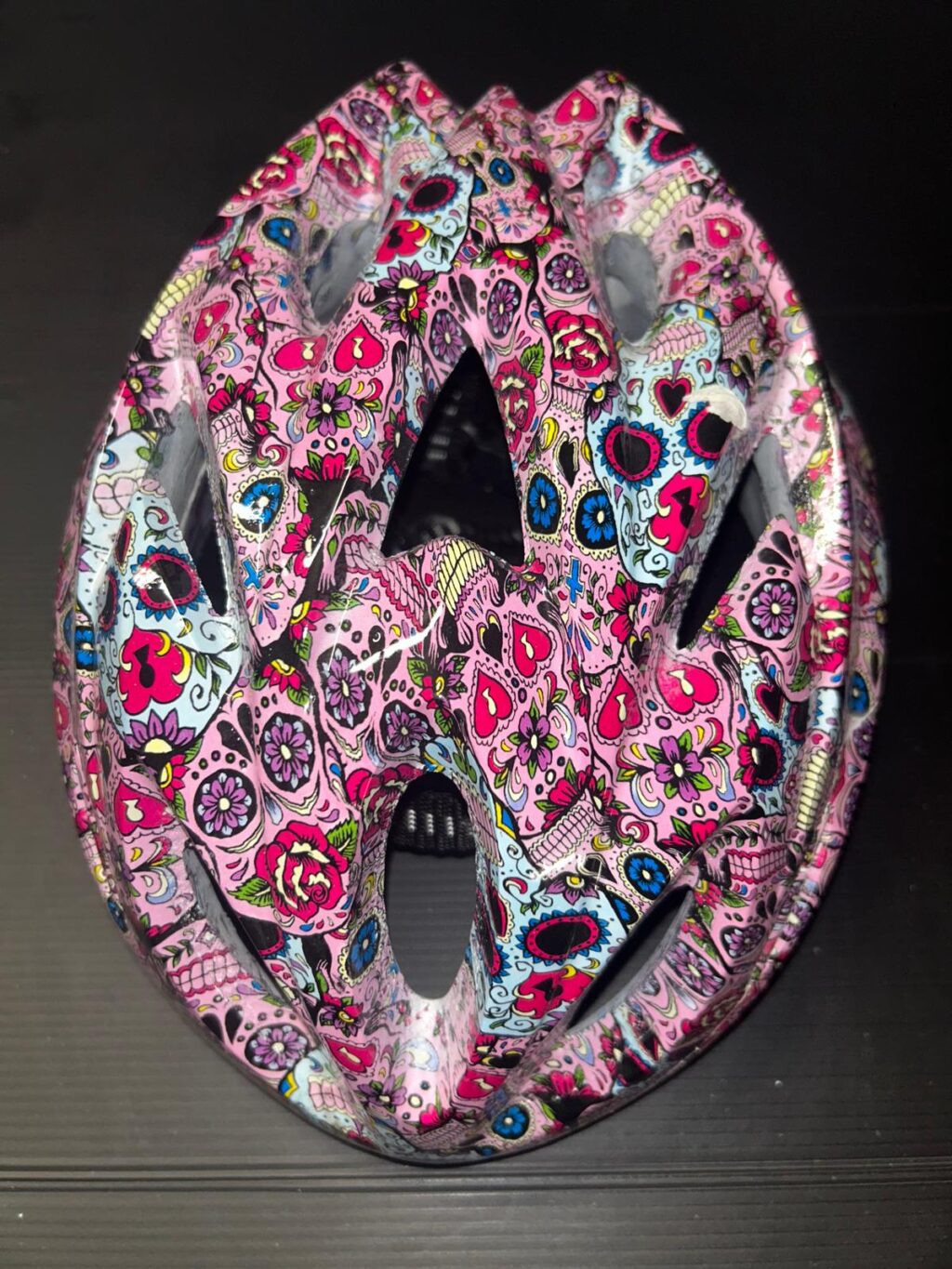 Helmet (Pink Skulls)